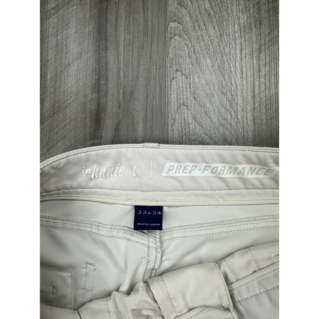 Johnnie-O Cros Country Prep Performance Pants in Stone — Size 33x34 // Preowned