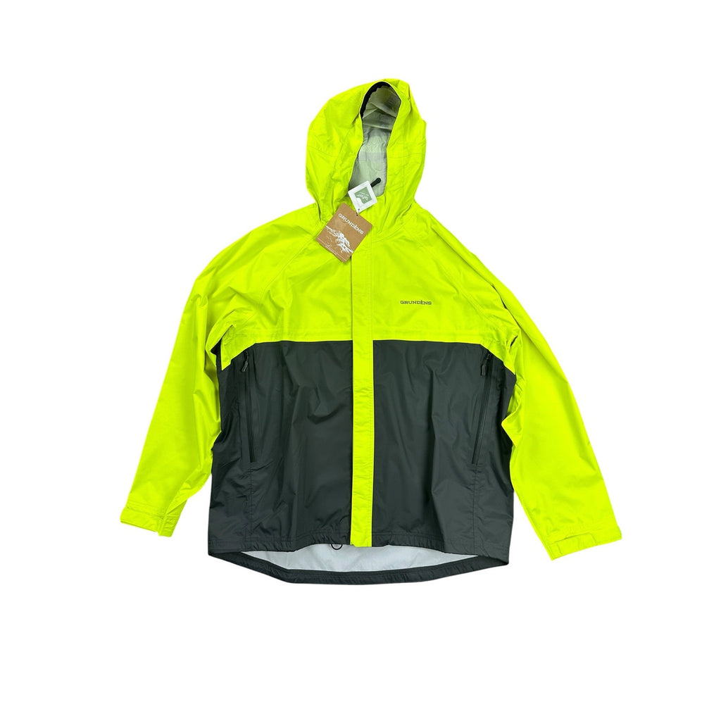 Grundens Trident Ripstop Hooded Jacket in High Visibility Yellow — Size 2XL