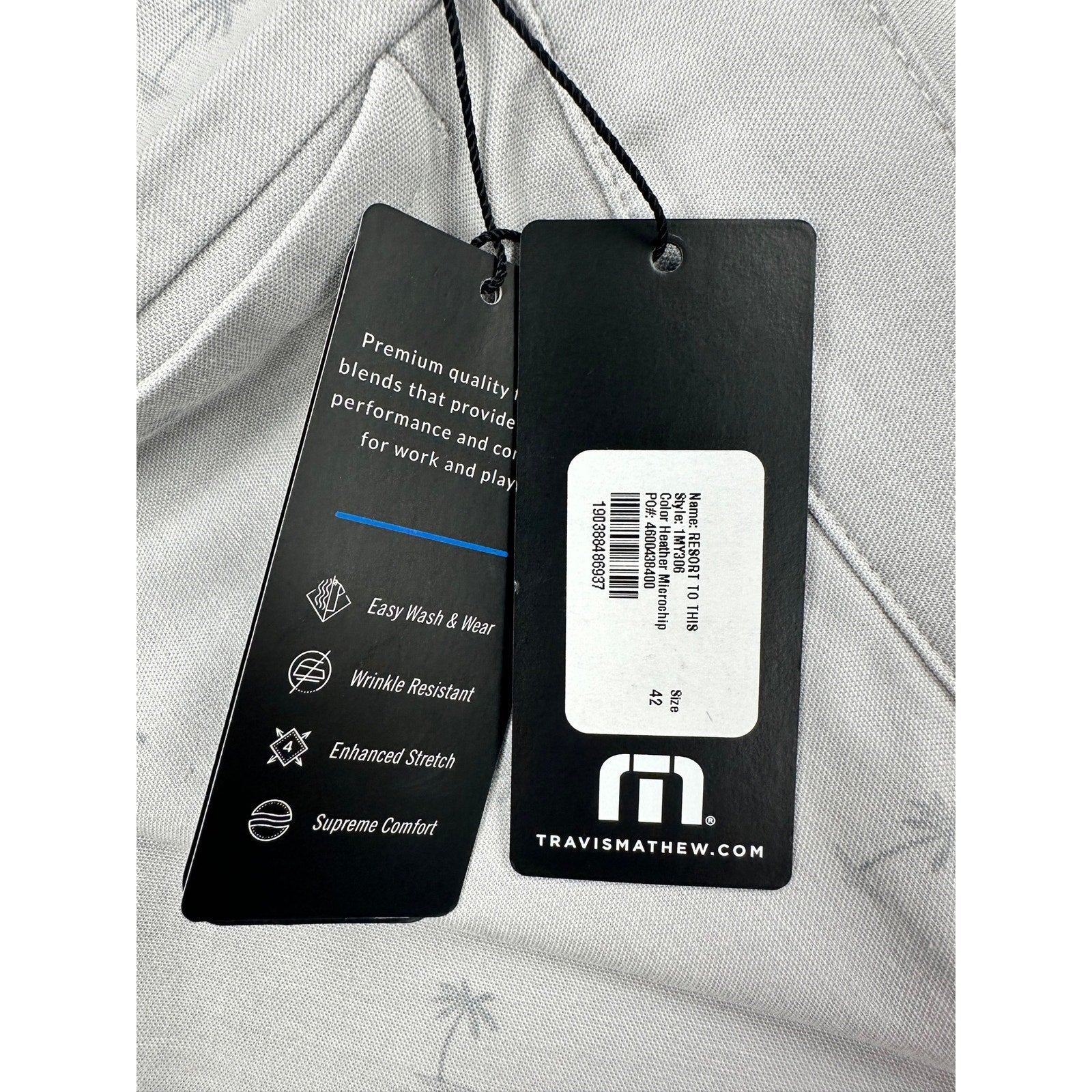 Travis Mathew Resort to This Golf Shorts in Heather Microchip — Size 42