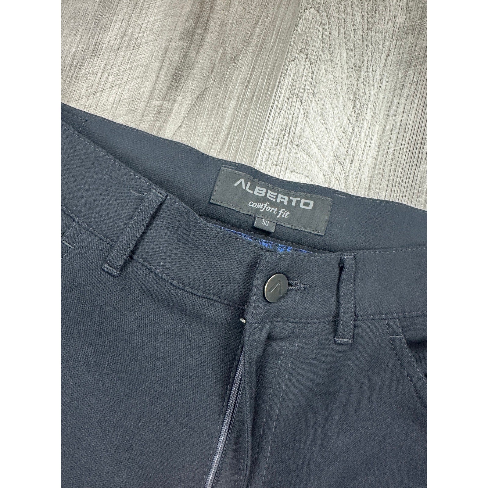 Alberto TOM Comfort Fit Ceramica Performance Dress Pants in Black — Size 50 (US 34) // Preowned
