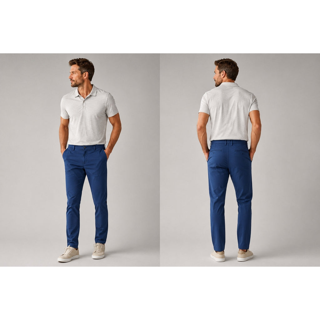 Rhone Slim Fit Commuter Pants in Navy Flex-Knit — Size 34 // Preowned