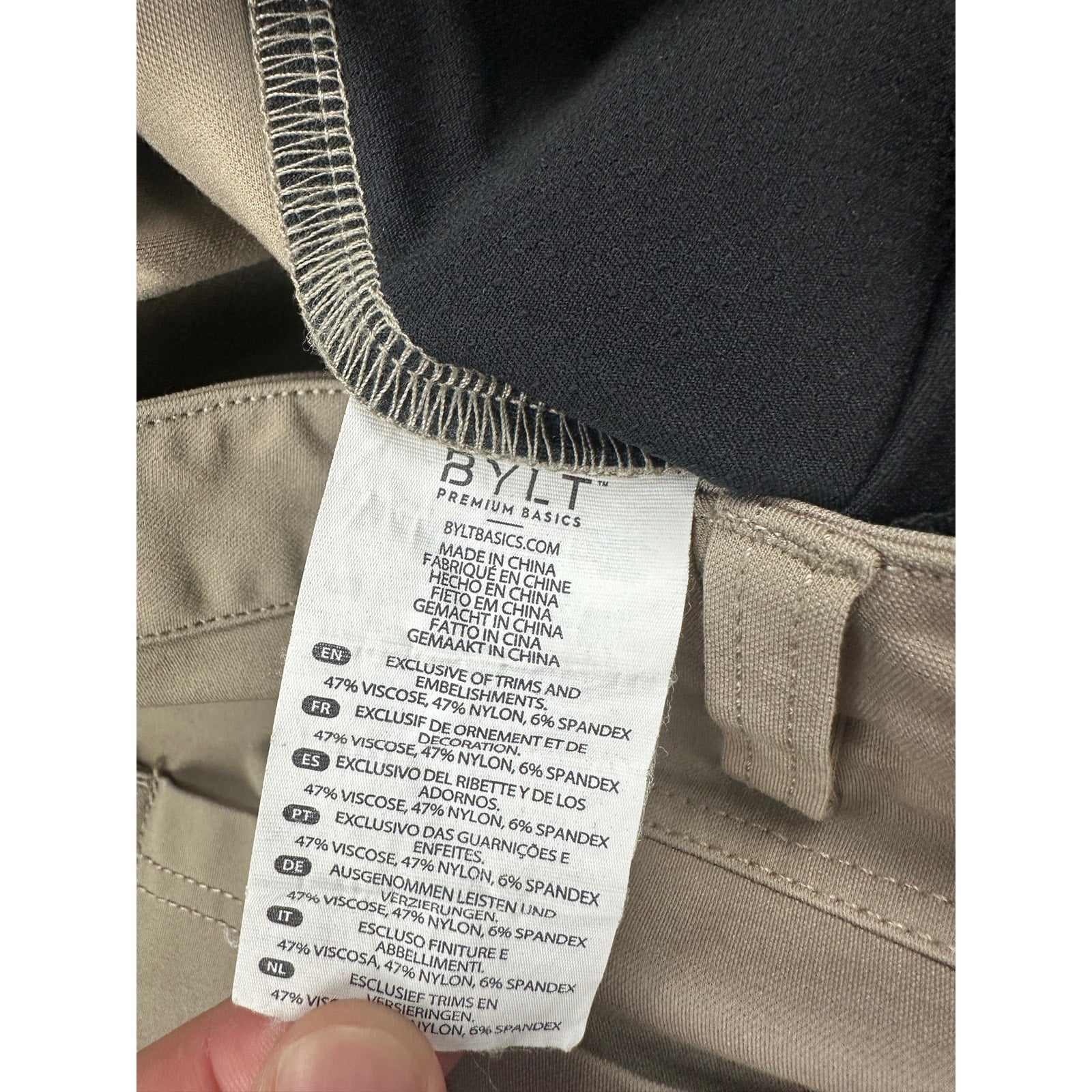 BYLT Basics Everyday 2.0 Performance Chino Pants in Taupe — Size 32 // Preowned