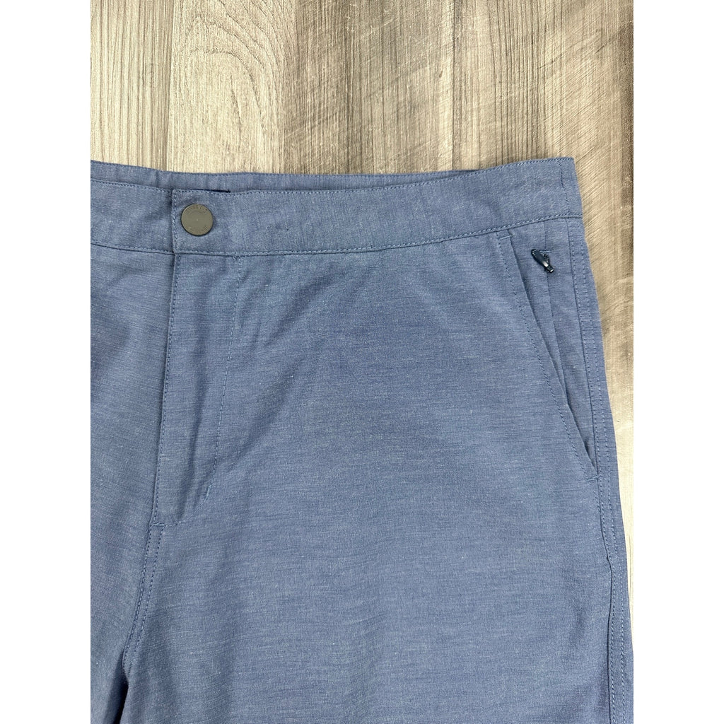 Johnnie-O Dawn 2 Dusk Hybrid Shorts in Shadow Blue — Size 36