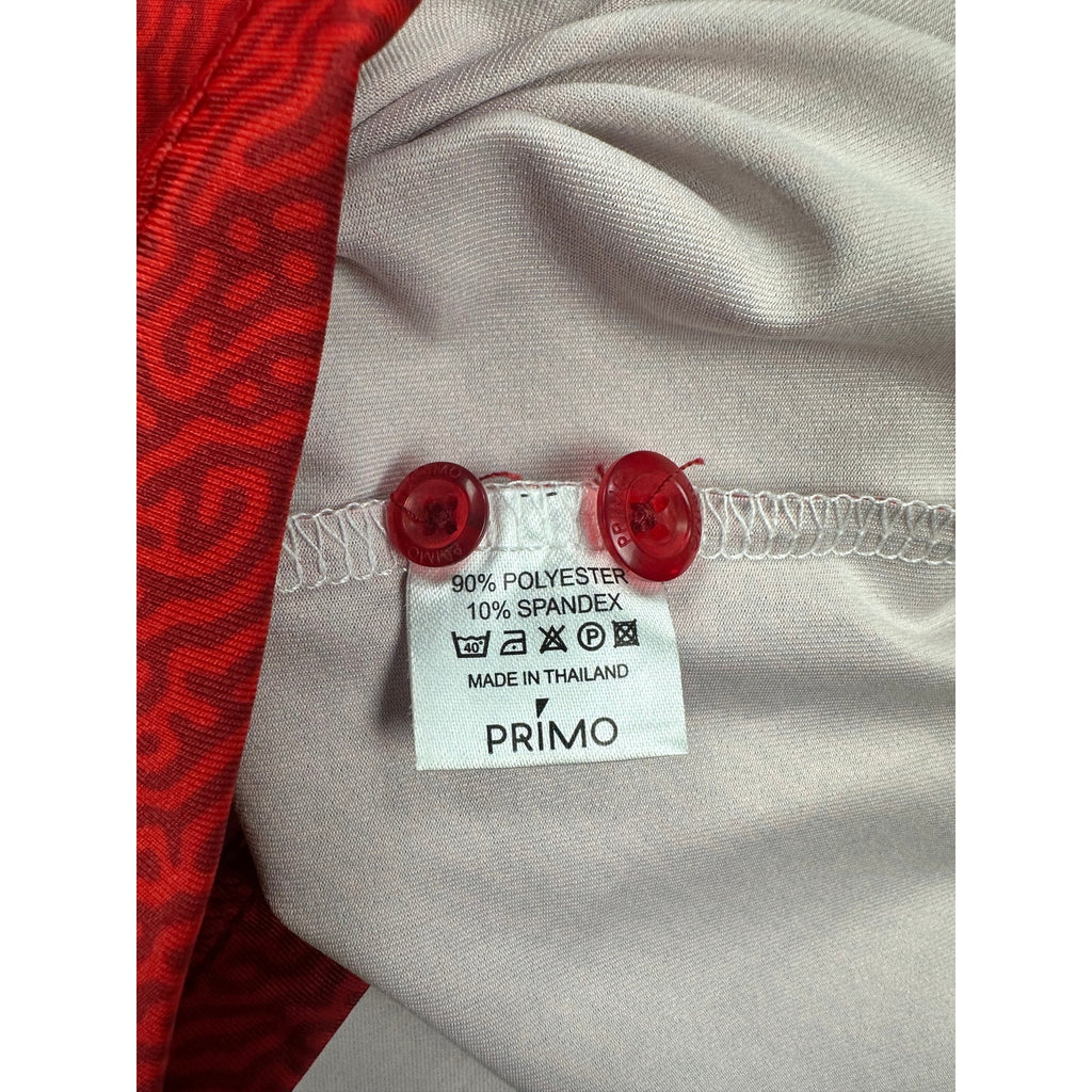 Primo Red Maze Classic Golf Polo in Red and Dark Red — Size XL // Preowned