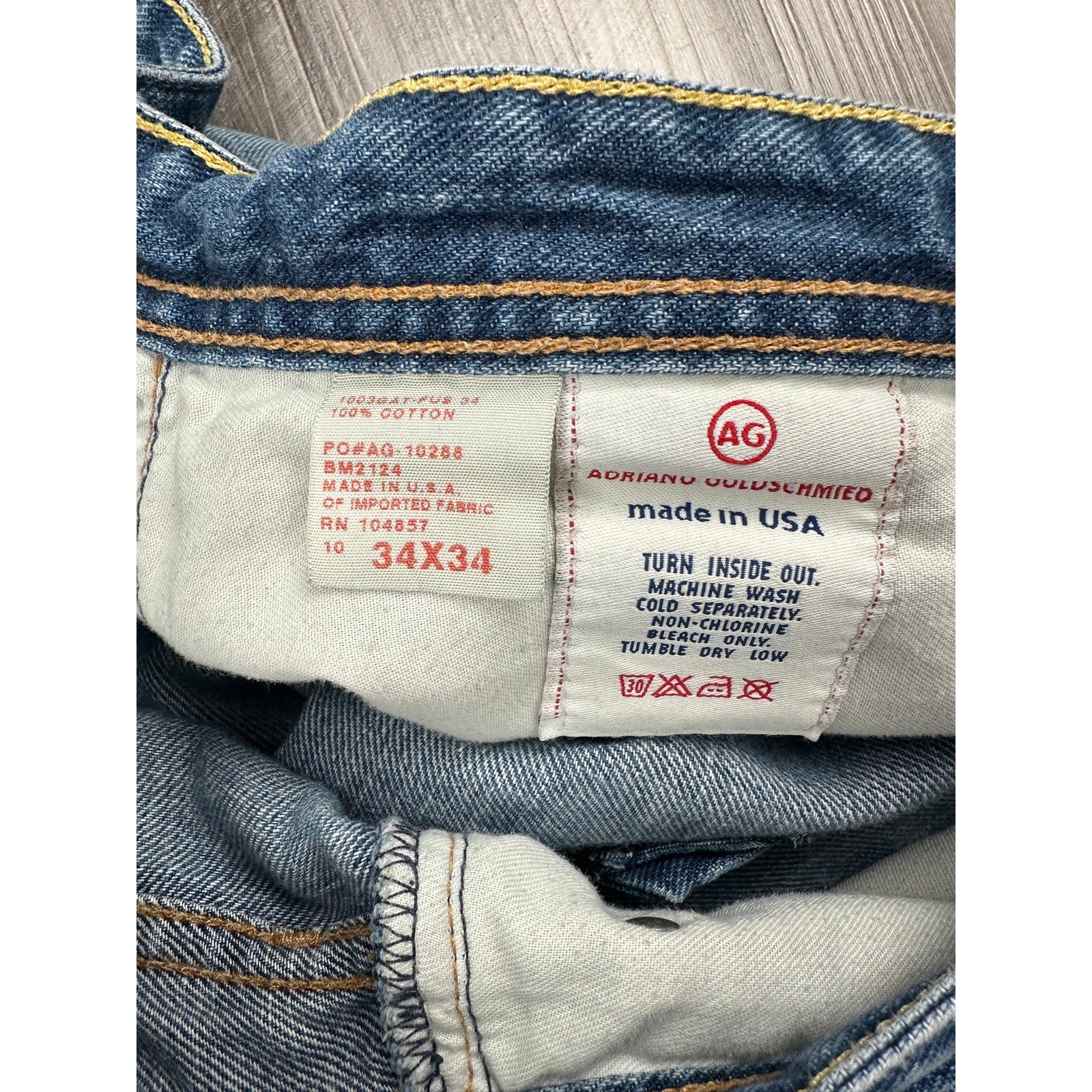 AG The Fillmore Made in USA Boot Cut Jeans Blue — Size 34