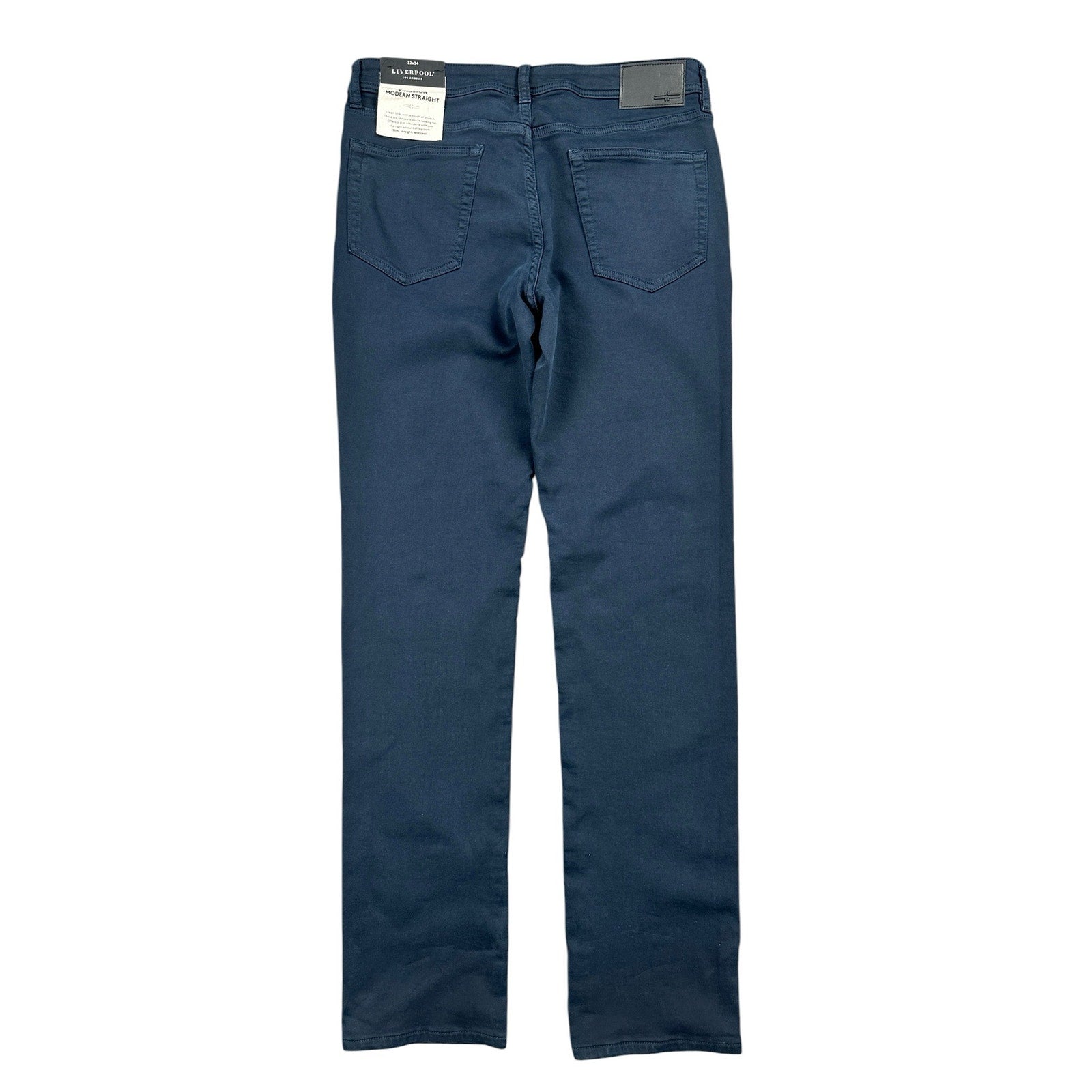 Liverpool Los Angeles Kingston Modern Straight Stretch Jean in Navy — Size 32x34