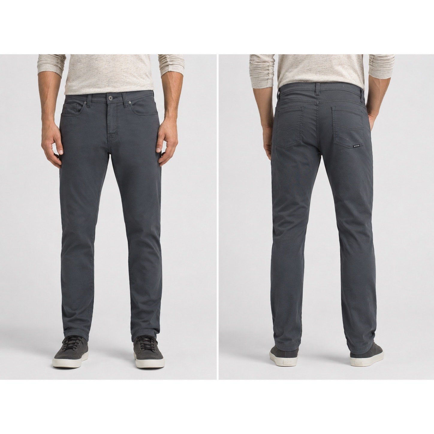 Prana Brion 5 Pocket Slim Fit Performance Pants in Charcoal Grey — Size 34x32 // Preowned