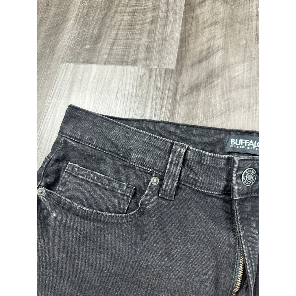 Buffalo David Bitton Ash Slim Stretch Jean in Black Sanded — Size 34x30