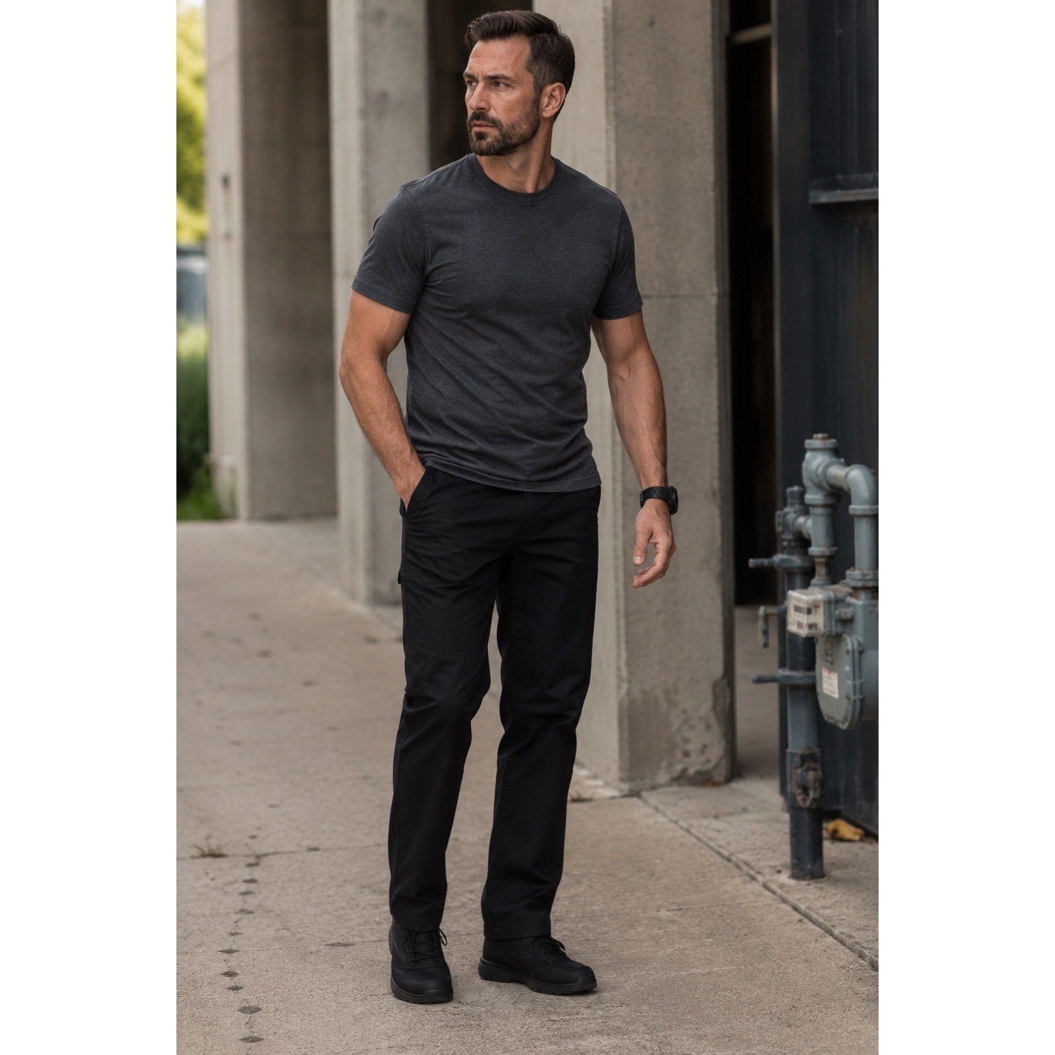 5.11 Tactical Edge 2.0 Straight Fit Chino Pants in Black — Size 44x32