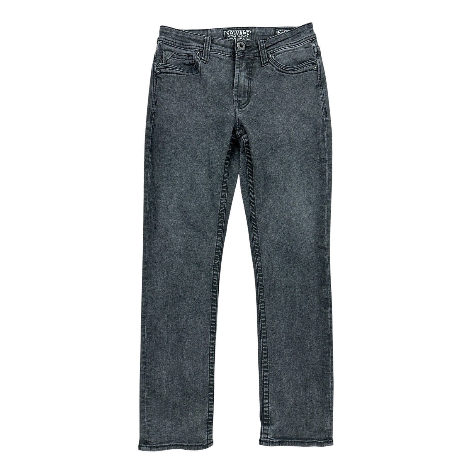 Salvage Supply Company Regular Fit Mayhem Straight Jeans in Black — Size 30x32 // Preowned