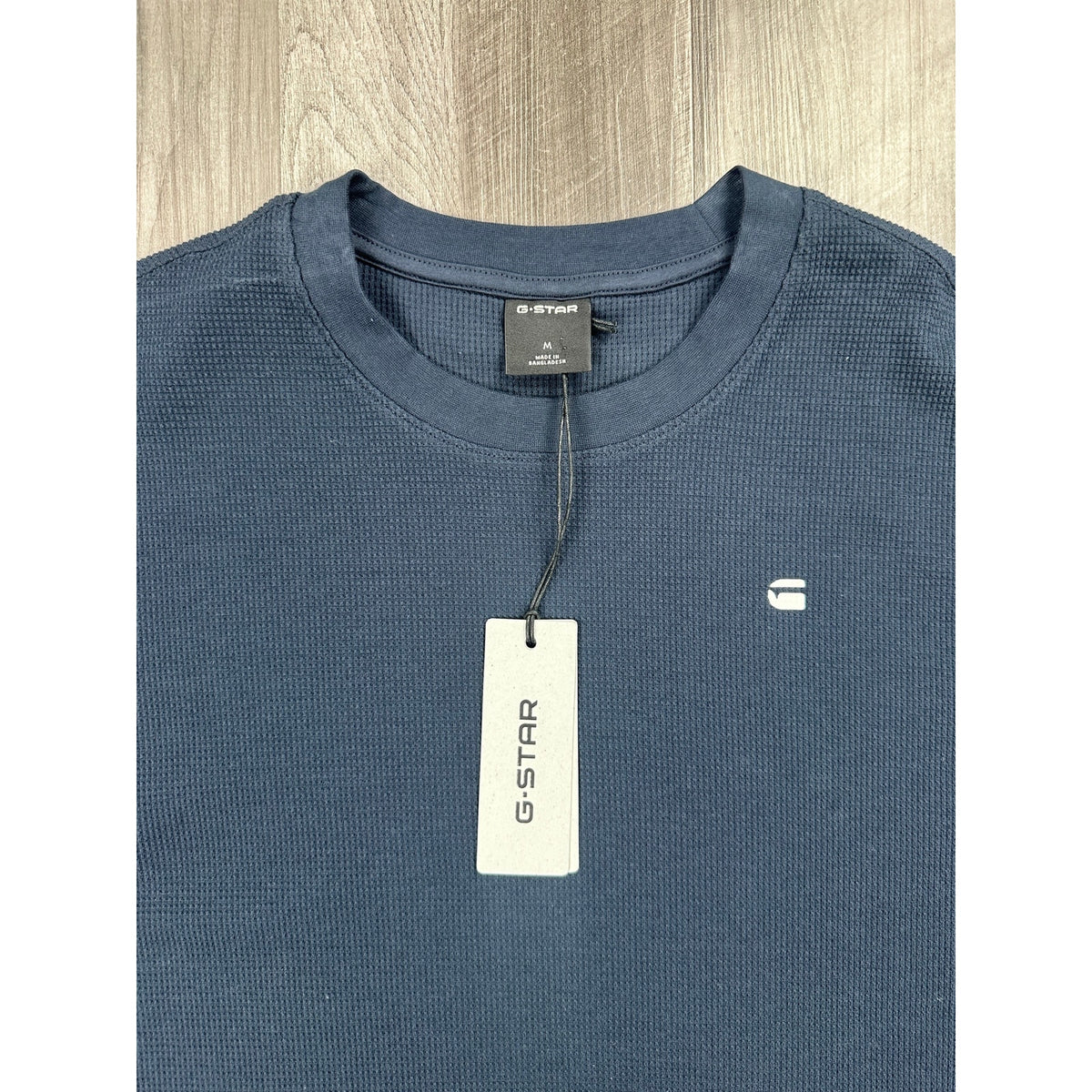 G-Star Structured Boxy Waffle Jersey Knit Tee — Size Medium