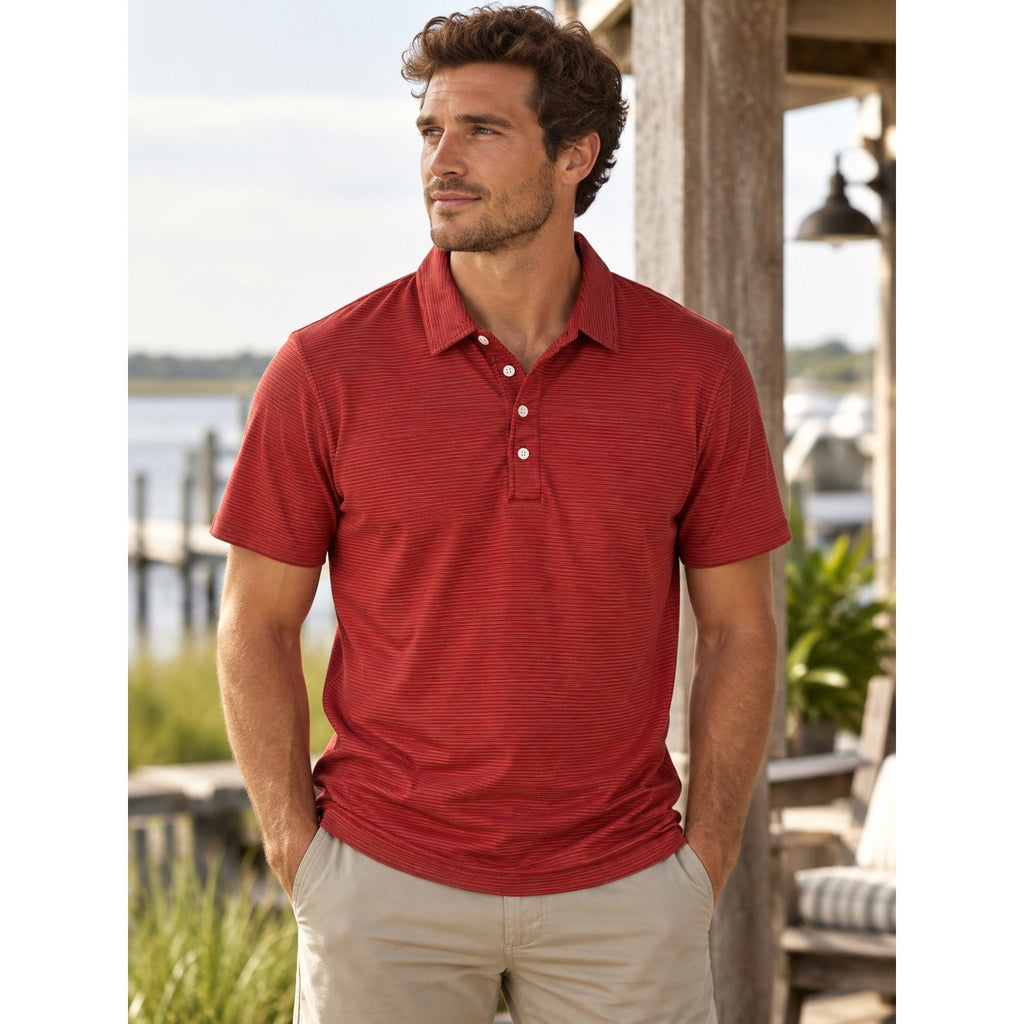 Billy Reid Striped Pensacola Polo — Size 2XL // Preowned