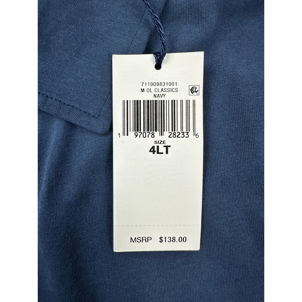 Polo Ralph Lauren Old Classics Sueded Jersey Long Sleeve Polo in Navy — Size 4XLT