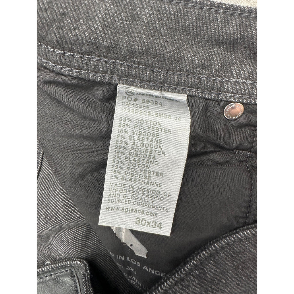 AG Adriano Goldschmied The Everett Slim Straight Cloud Soft Chino Jeans — Size 30x34 // Preowned