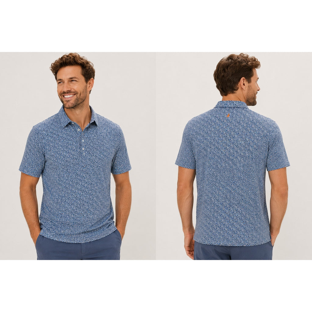 Johnnie-O Cannon Hangin' Out Polo in Barbados Blue — Size XL // Preowned