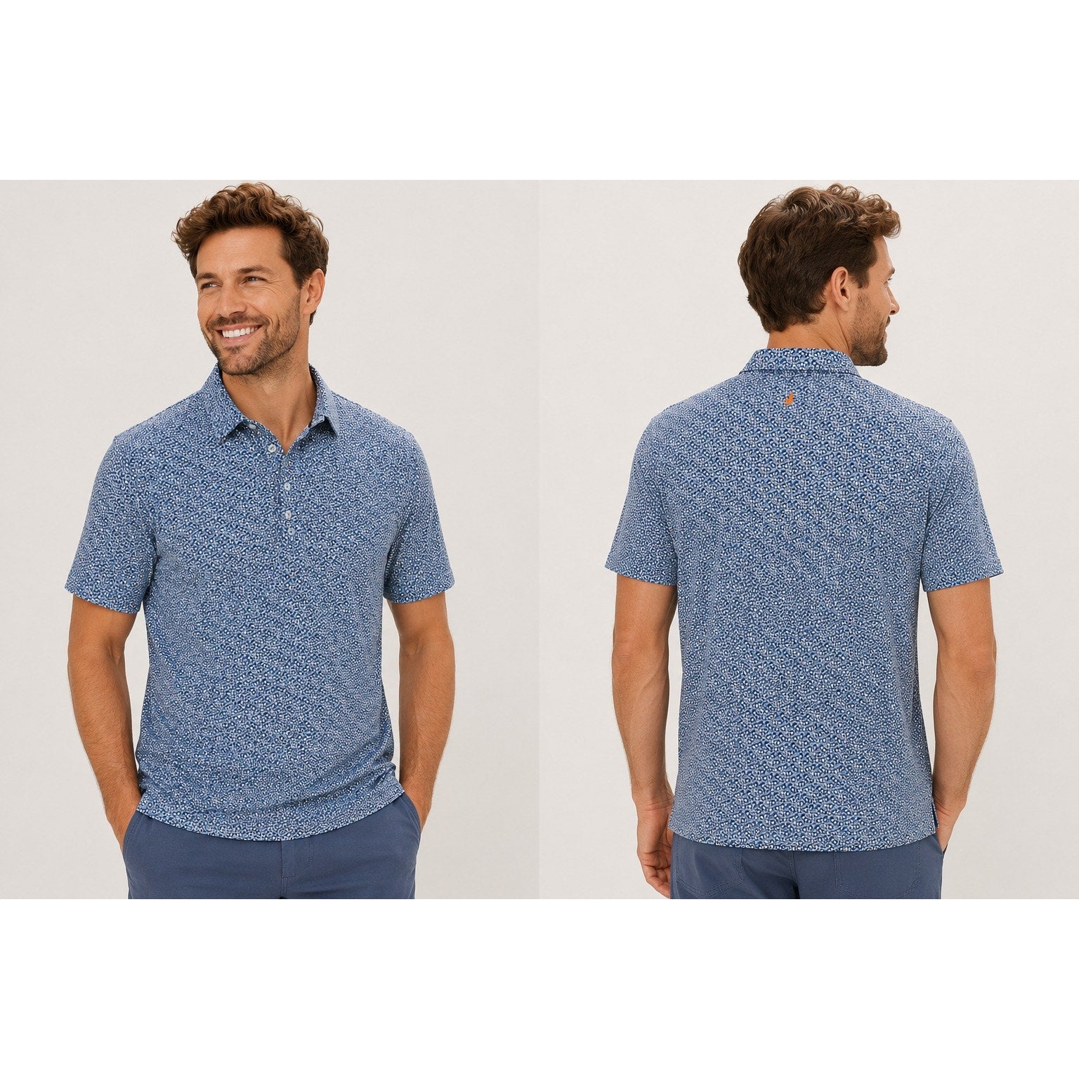 Johnnie-O Cannon Hangin' Out Polo in Barbados Blue — Size XL // Preowned