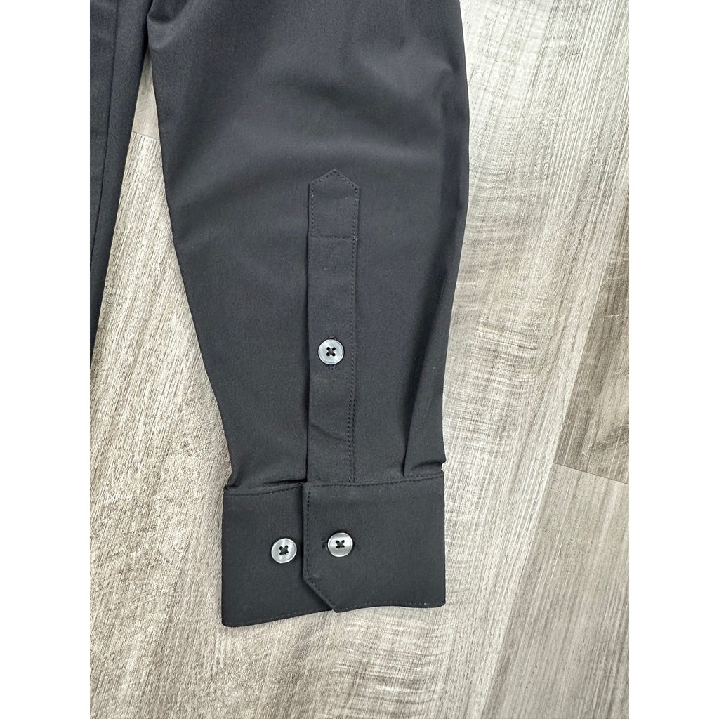 Mizzen+Main Leeward Collection Solid Trim Fit Long Sleeve Shirt in Black — Size Large // Preowned