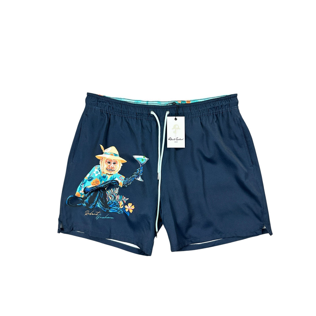Robert Graham Vacation Monkey Swim Trunks — Size Large