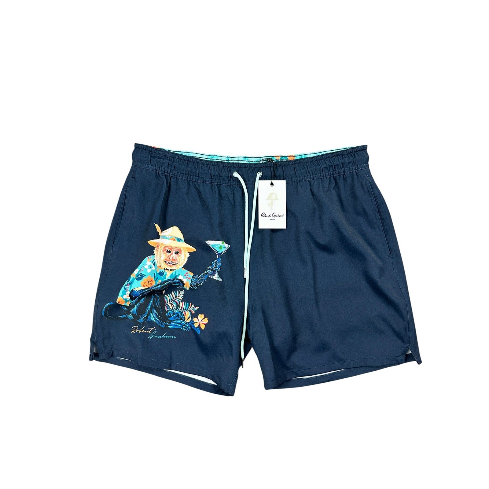 Robert Graham Vacation Monkey Swim Trunks — Size Large