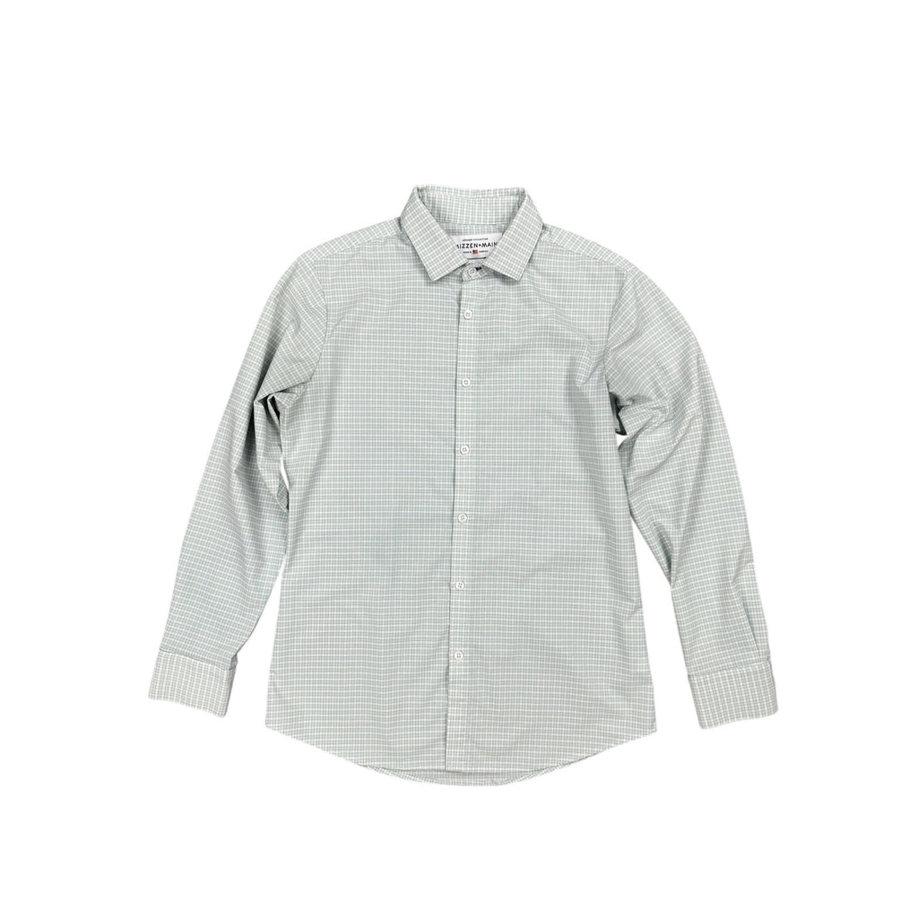 Mizzen+Main Leeward Collection Performance Plaid Trim Fit Long Sleeve Shirt — Size Medium // Preowned
