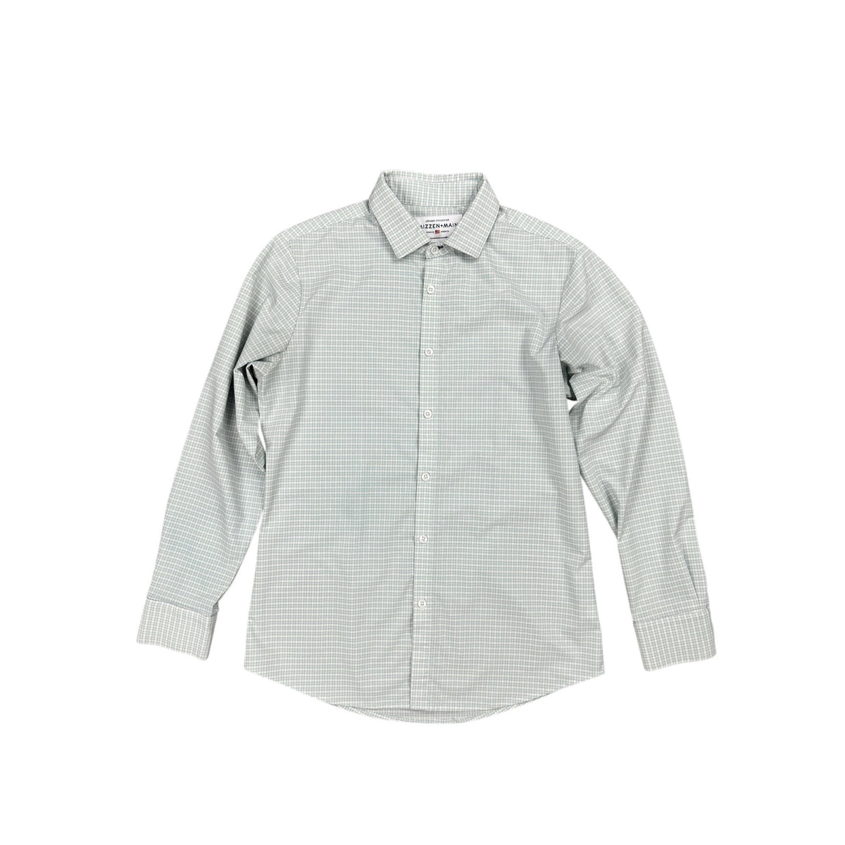 Mizzen+Main Leeward Collection Performance Plaid Trim Fit Long Sleeve Shirt — Size Medium // Preowned