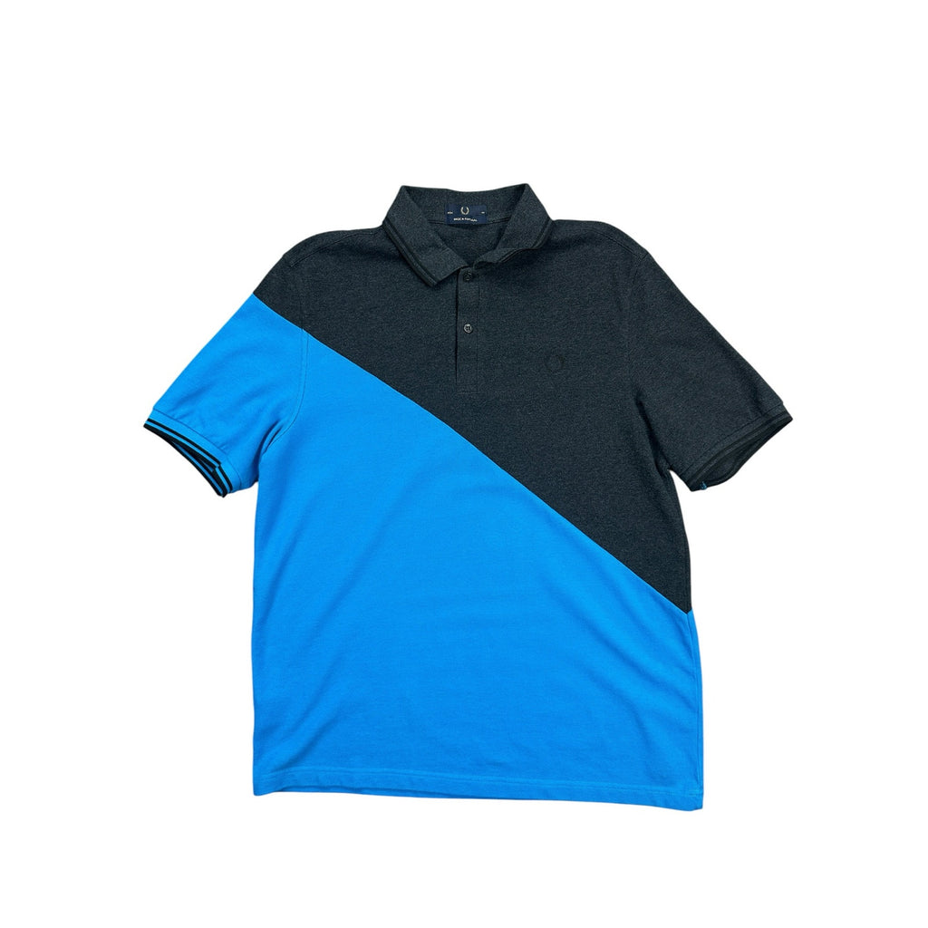 Fred Perry The Fred Perry Shirt Pique Polo Made in Portugal in Charcoal Blue — Size 44 (XL) // Preowned
