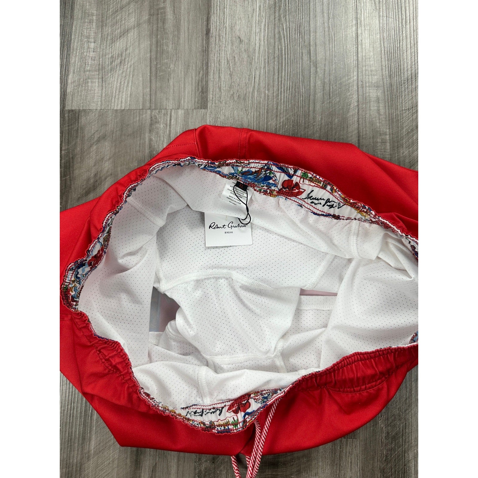 Robert Graham Traveling Swim Trunks Around the World — Size XL