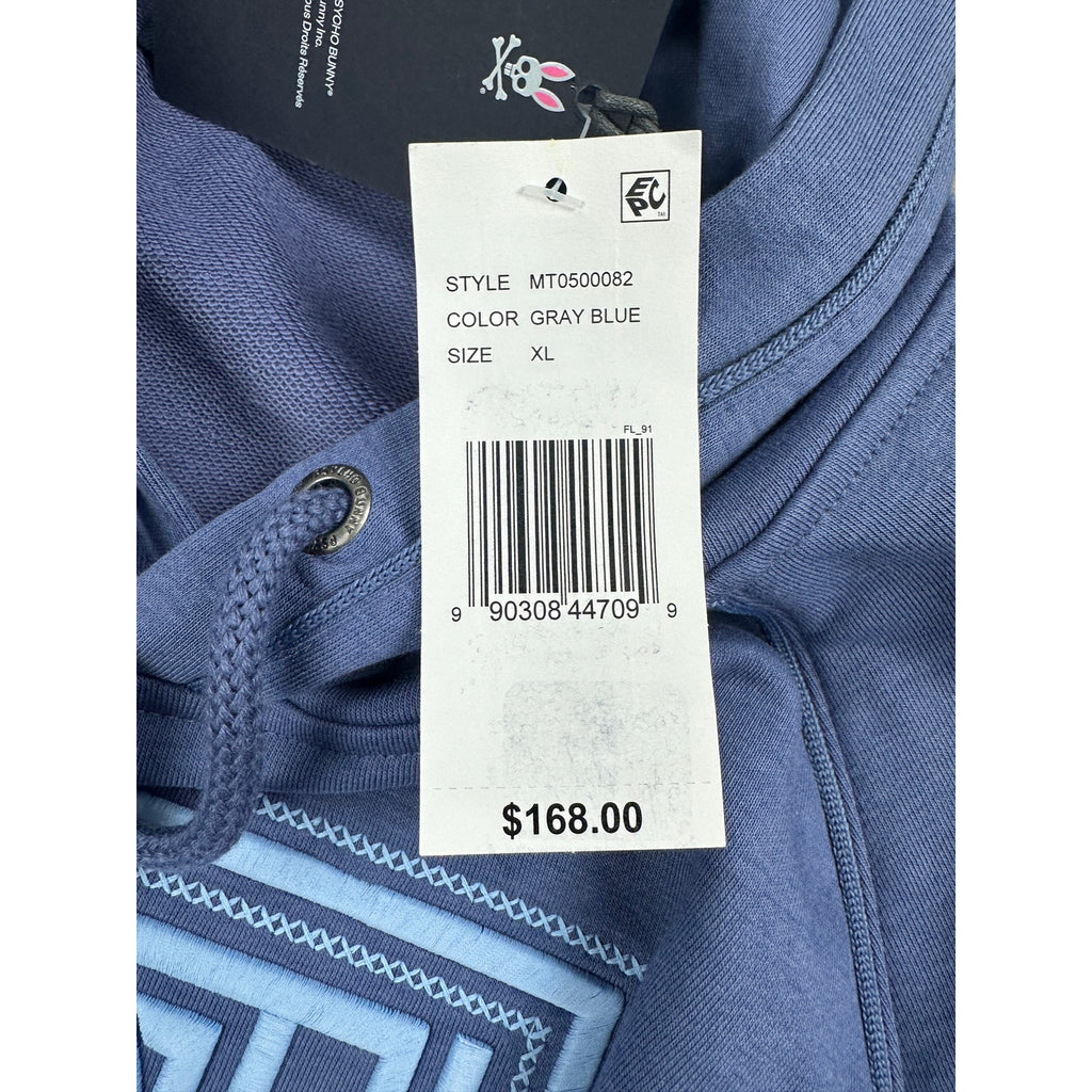 Psycho Bunny Gio Embroidered Pullover Hoodie — Size XL