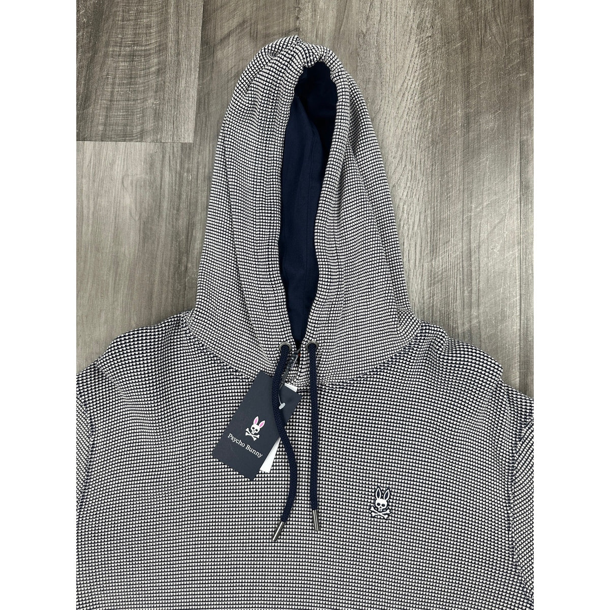 Psycho Bunny Chandail Waffle Pullover Hoodie — Size Large