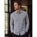 Mizzen+Main Monaco Trim Plaid Performance Long Sleeve Button Down in Navy Light Blue White — Size 2XL // Preowned