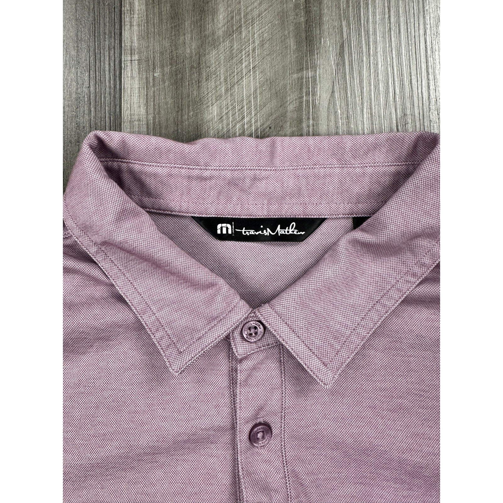 Travis Mathew We Have Fun Golf Polo in Light Purple, Black and Gray — Size XL // Preowned