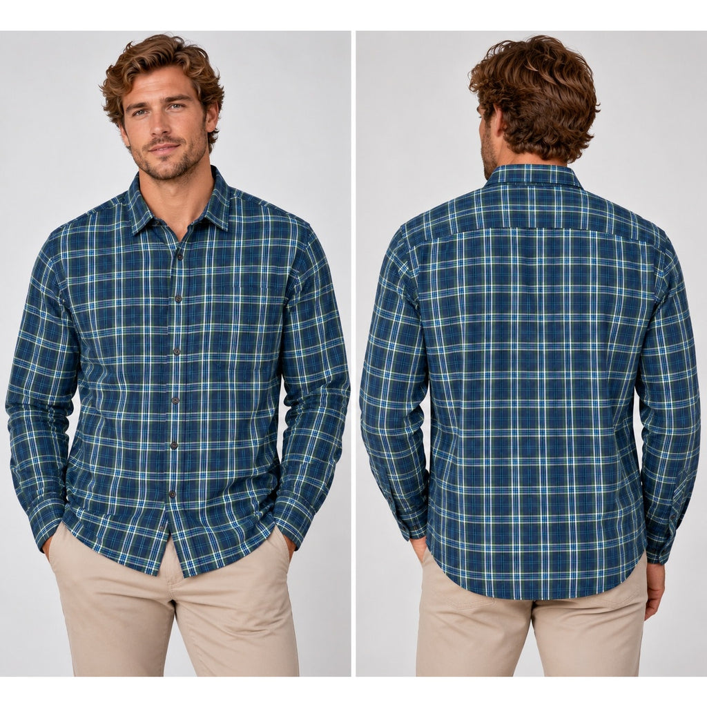 Peter Millar Performance Flannel Jolli Sport Long Sleeve Shirt — Size 2XL // Preowned