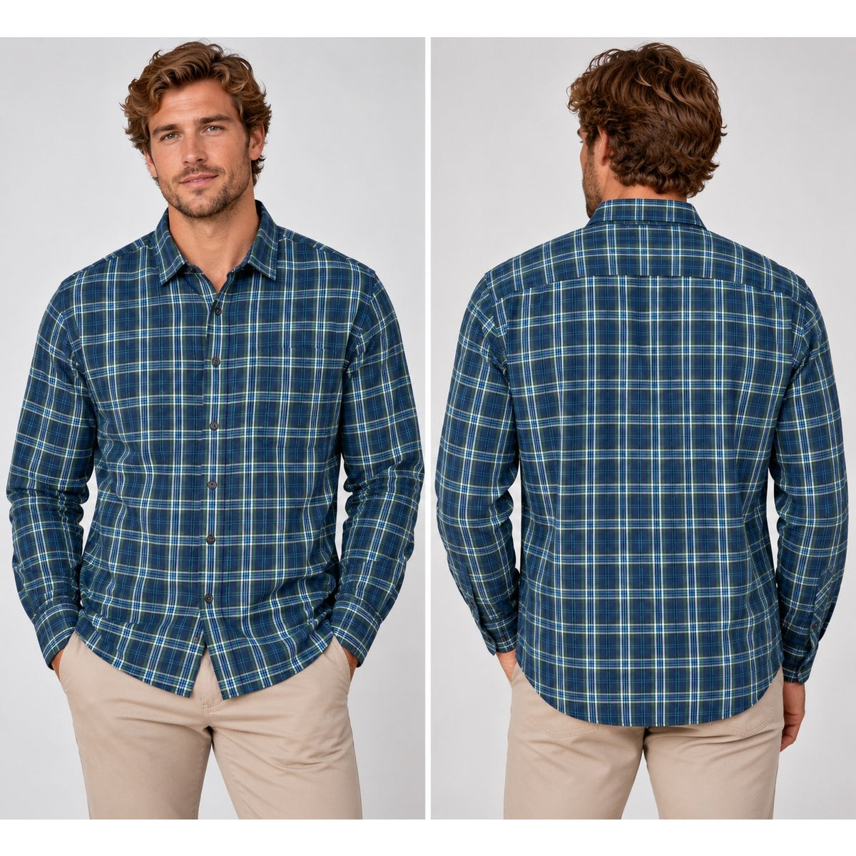 Peter Millar Performance Flannel Jolli Sport Long Sleeve Shirt — Size 2XL // Preowned