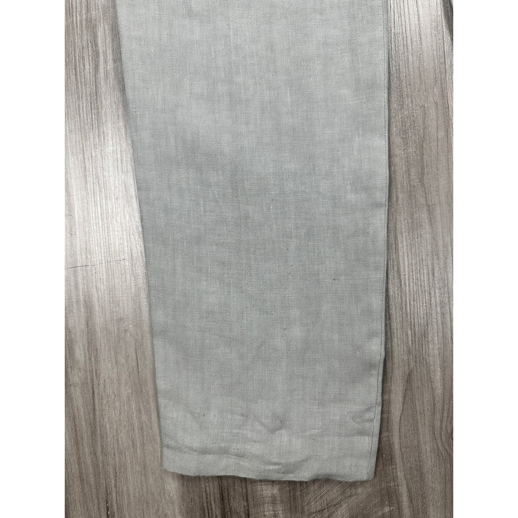 COS Linen Tailored Fit Trousers in Light Grey Melange — Size 32R