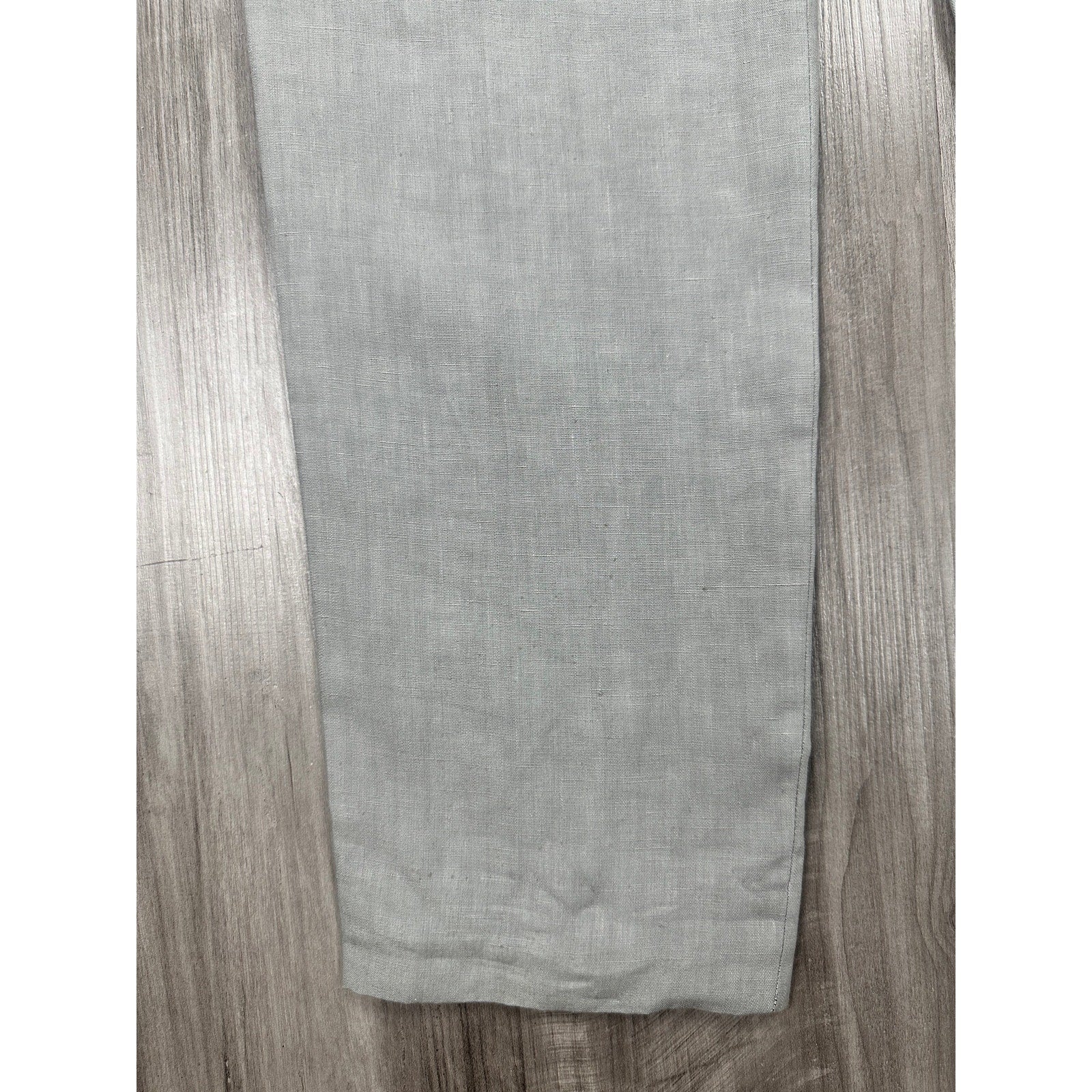 COS Linen Tailored Fit Trousers in Light Grey Melange — Size 32R