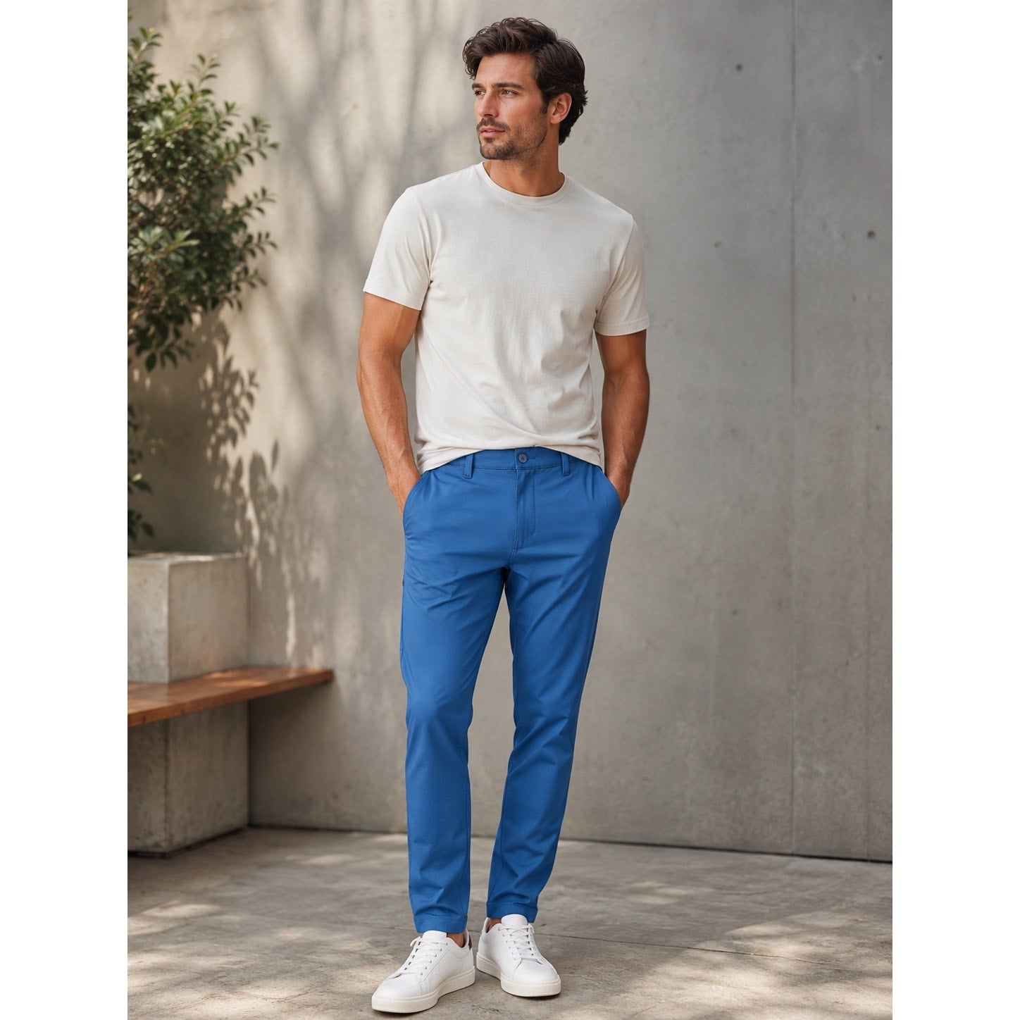 BYLT Slim Fit Everyday Pant 2.0 in Fawn Blue — Size 32