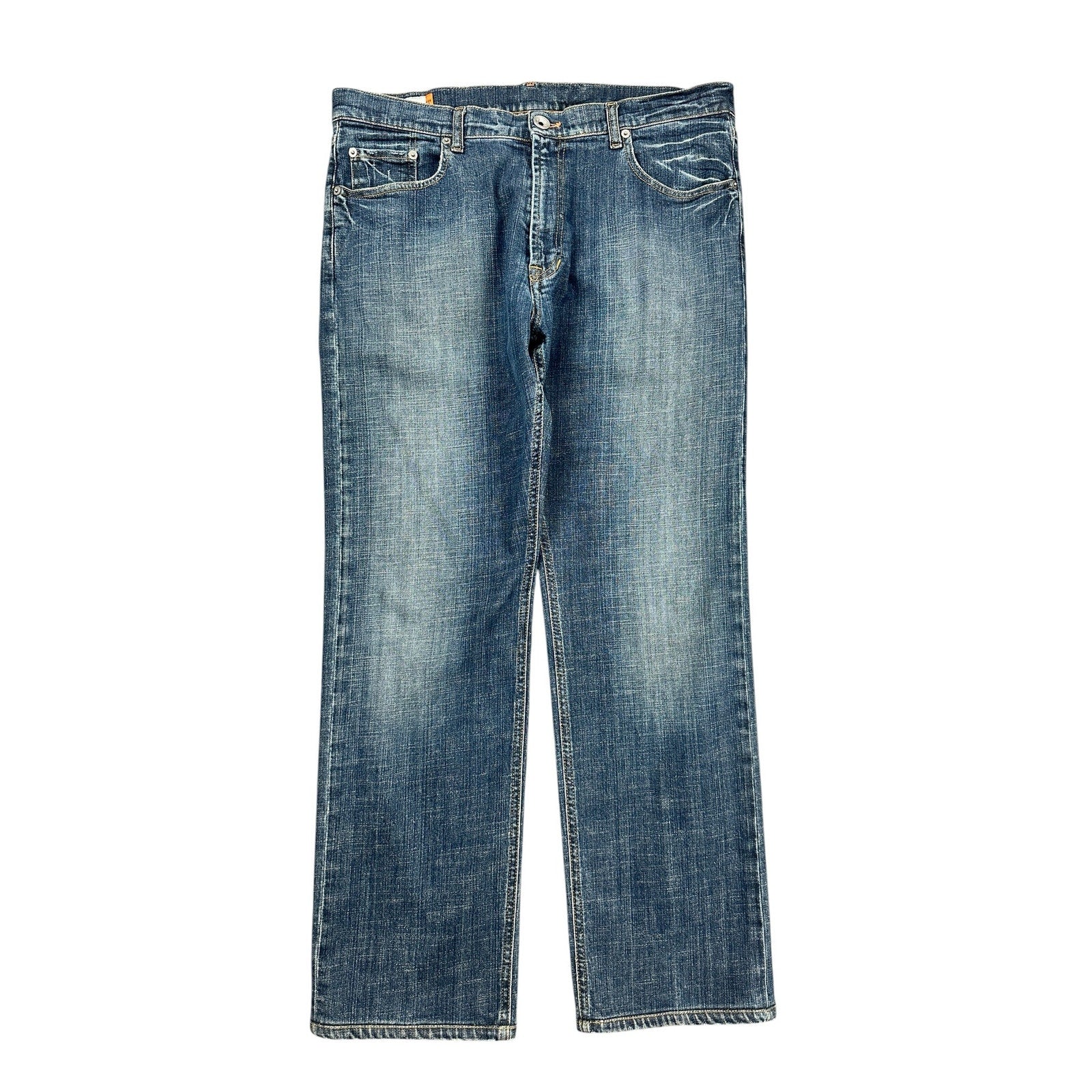 Façonnable Jeans Modele F40 Straight Leg Jean in Medium Blue Wash — Size 36