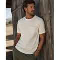 Buck Mason Vintage Jacquard Textured Stripe Pocket Tee in Cream — Size Large // Preowned