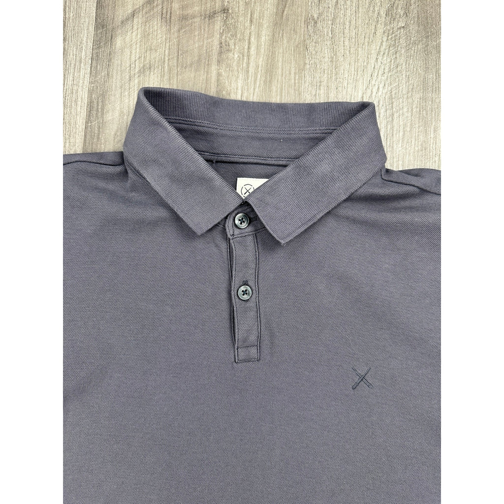 Cuts Clothing Prestige Curve Hem Polo in Grey — Size Medium // Preowned