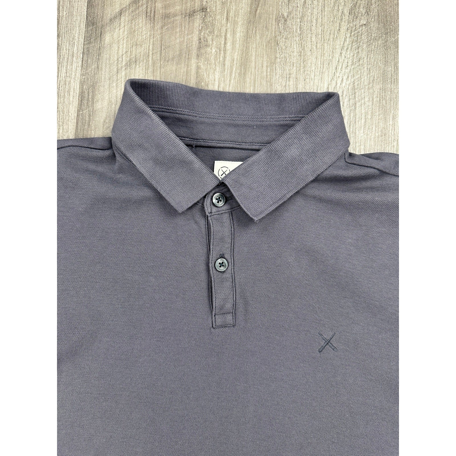 Cuts Clothing Prestige Curve Hem Polo in Grey — Size Medium // Preowned