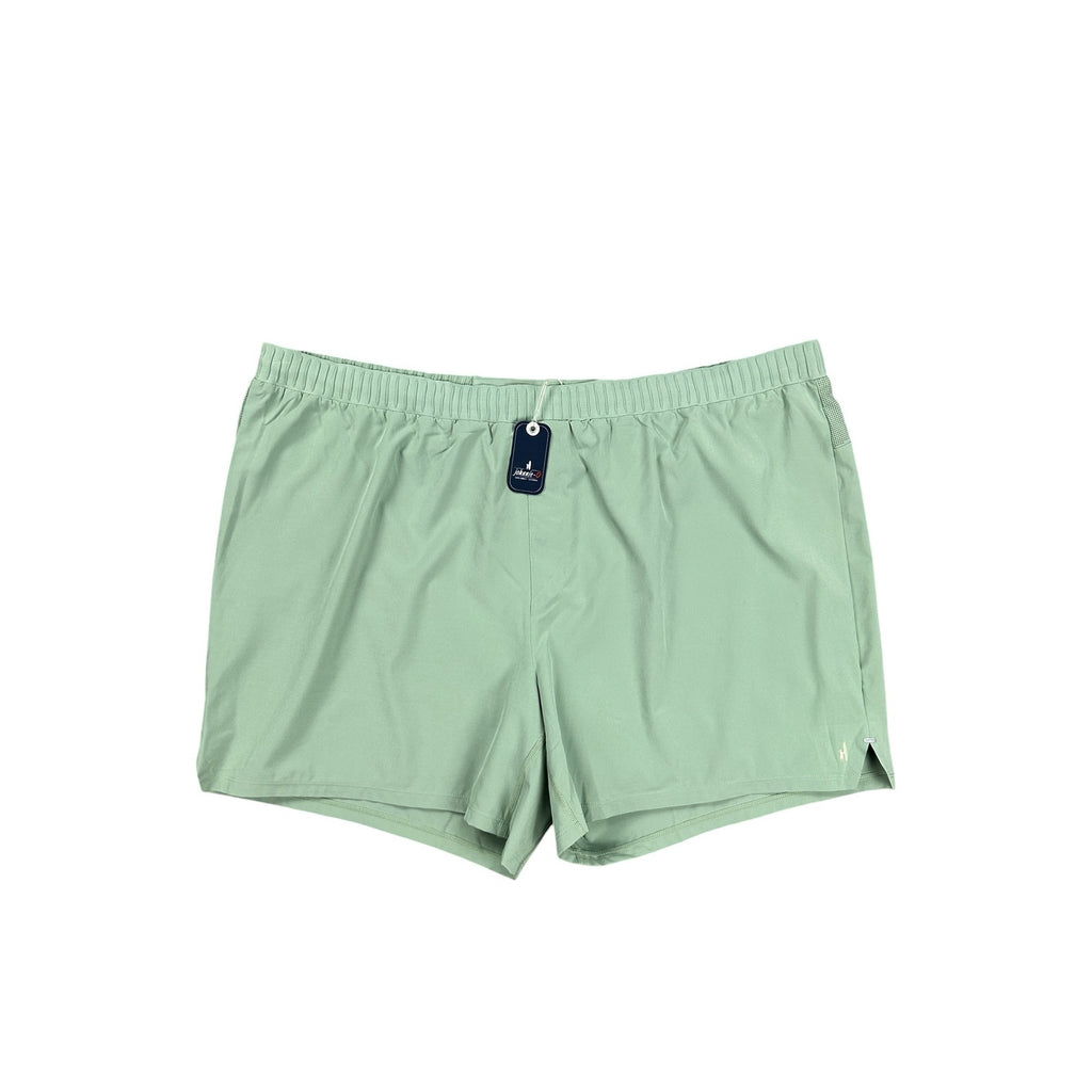 Johnnie-O Strides Lightweight Workout Shorts in Strides Green — Size 2XL