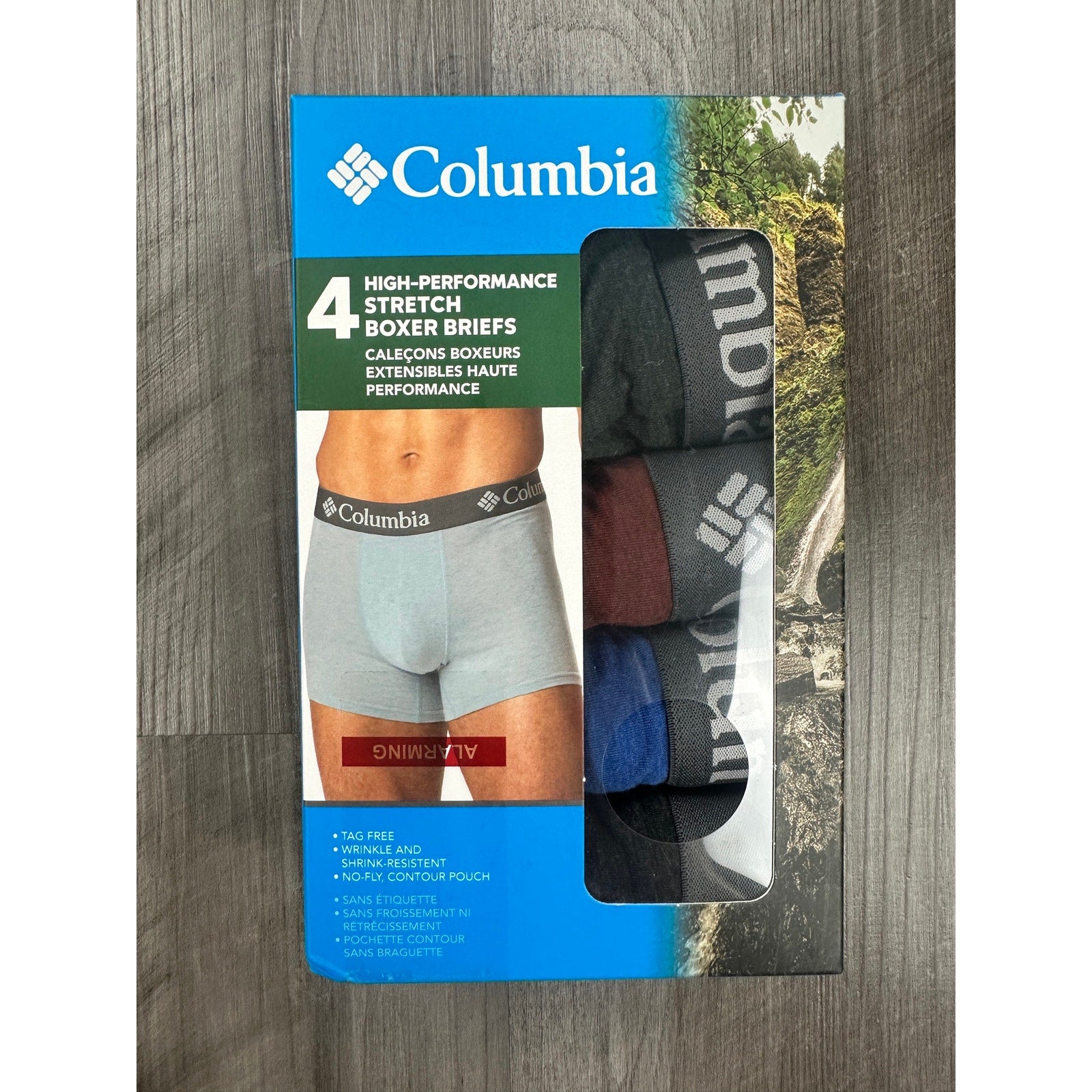 Columbia High Performance Stretch Boxer Briefs 4-Pack — Size Small