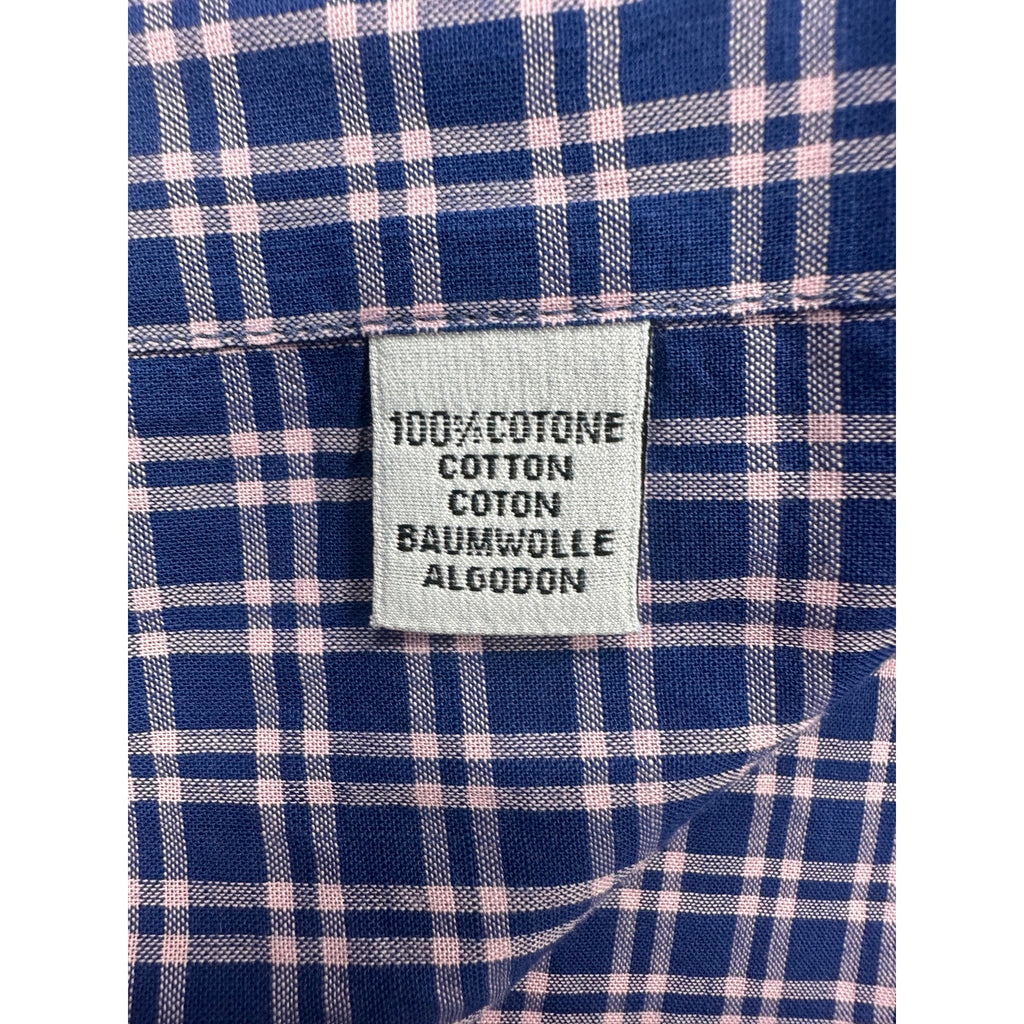 Culturata Made in Italy Tailored Fit Plaid Long Sleeve Button Down Shirt — Size XL (44/17.5) // Preowned