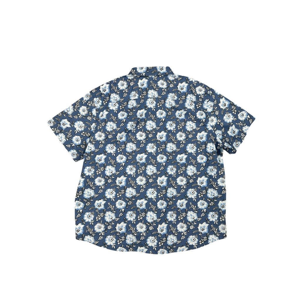 UNTUCKit Monreale Hawaiian Regular Fit Short Sleeve Shirt in Navy, Blue, White — Size 3XL // Preowned