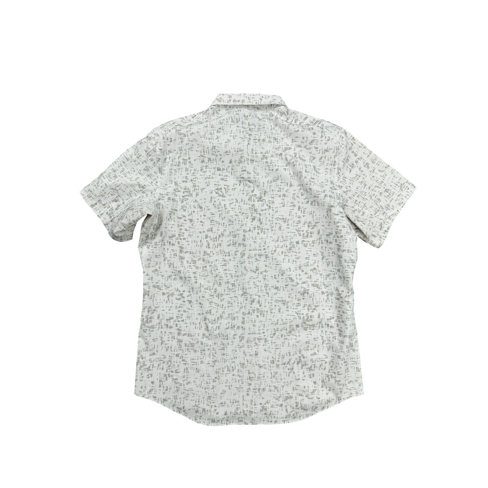 Lululemon Airing Easy Performance Short Sleeve Button Down in White Olive — Size Large // Preowned