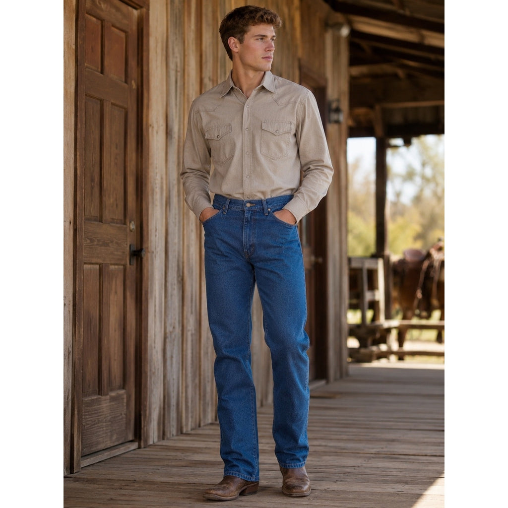 Wrangler Cowboy Cut Slim Fit Jean in Blue — Size 40x36