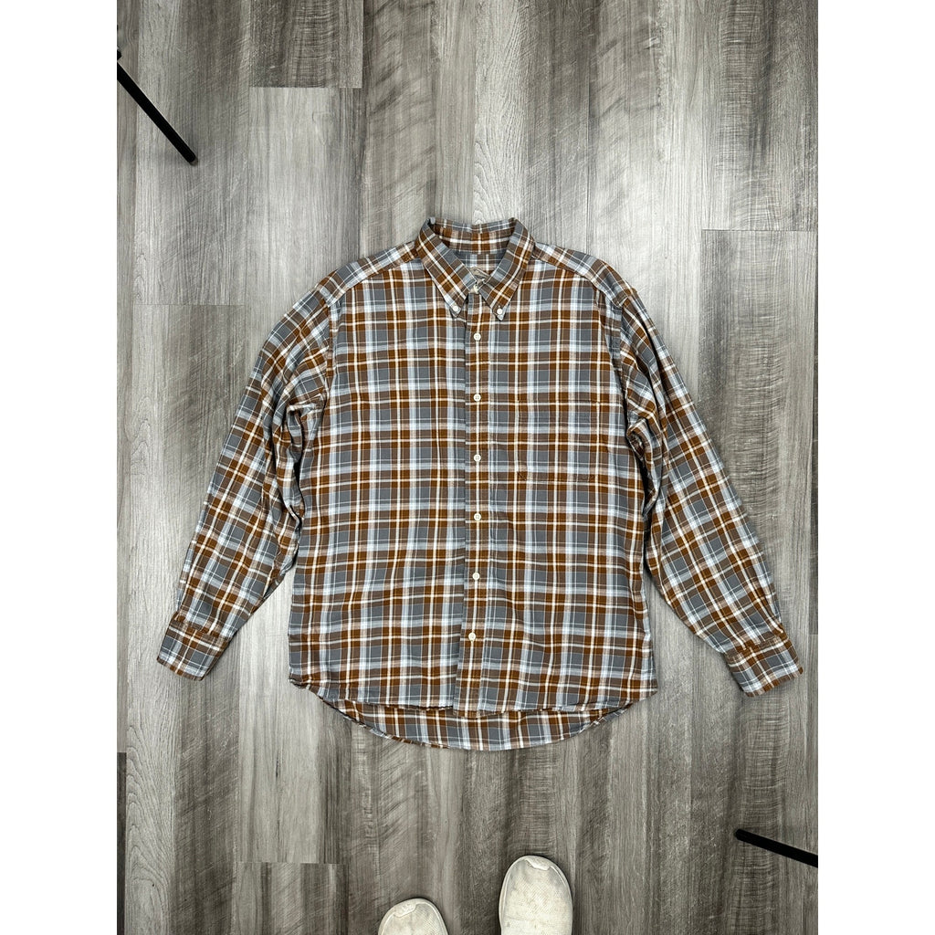 Billy Reid Melange Heron Swarm Standard Fit Long Sleeve Button Down Shirt — Size Large // Preowned