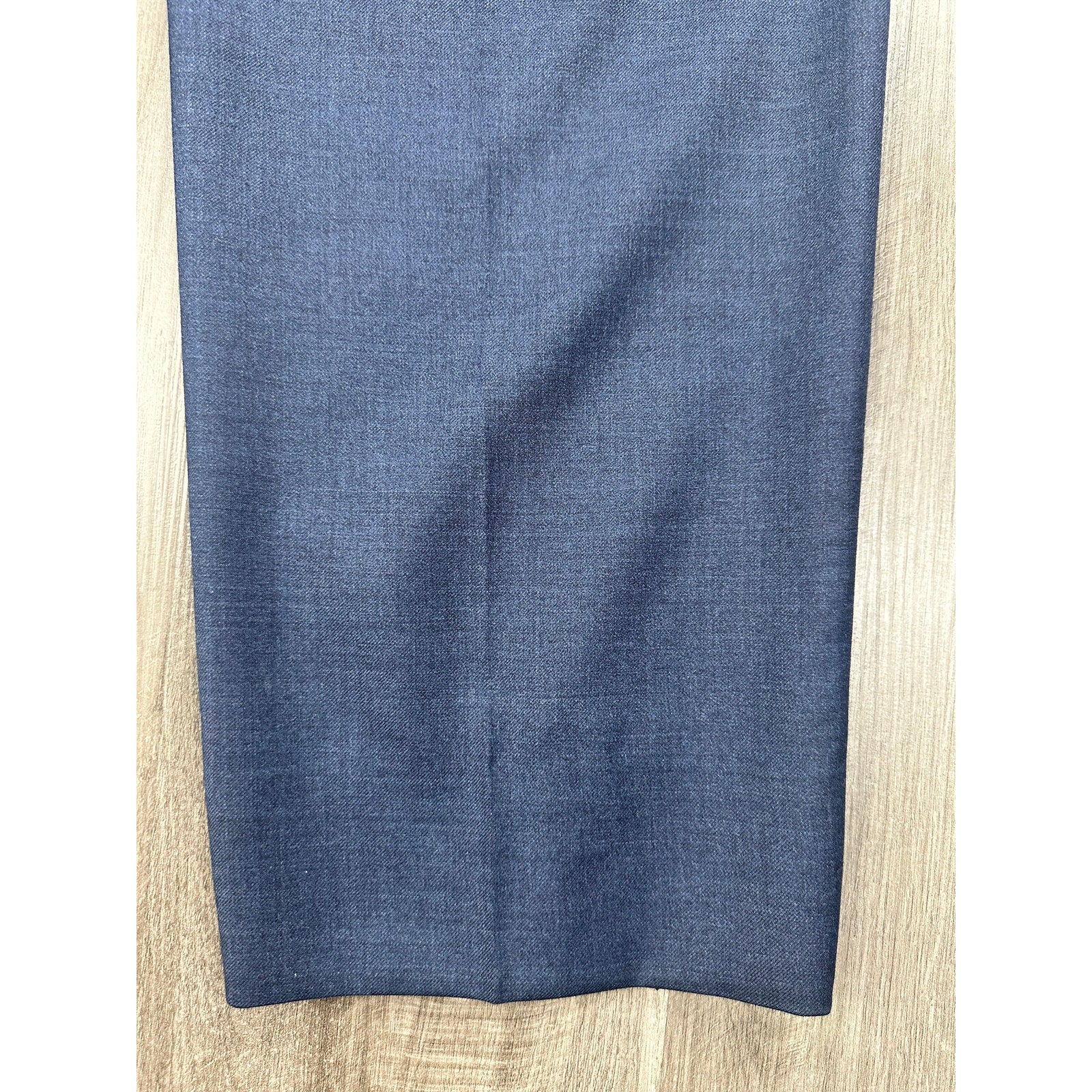 Santorelli Platinum Loro Piana New Zealand Wool Stretch Pants in Navy — Size 38 // Preowned
