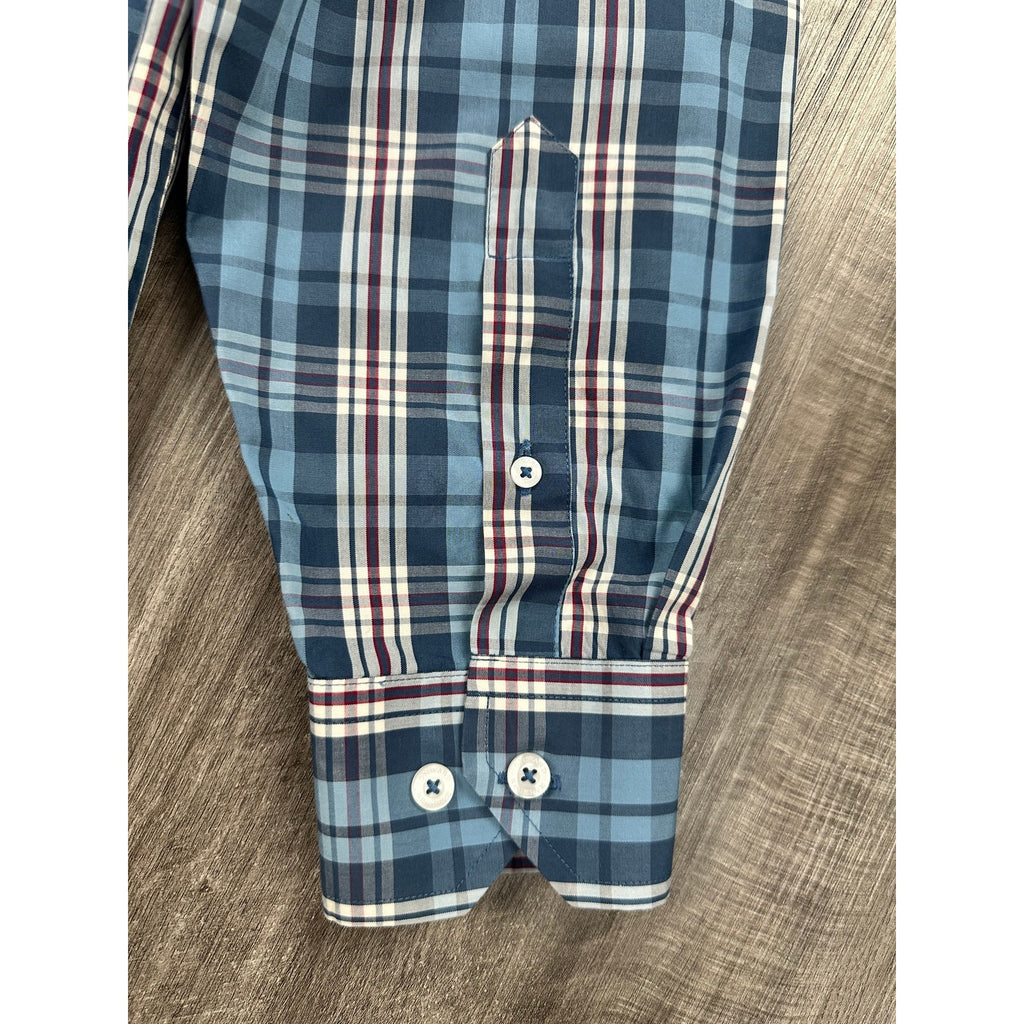 Onward Reserve Classic Fit Non-Iron Plaid Long Sleeve Button Down — Size Large // Preowned