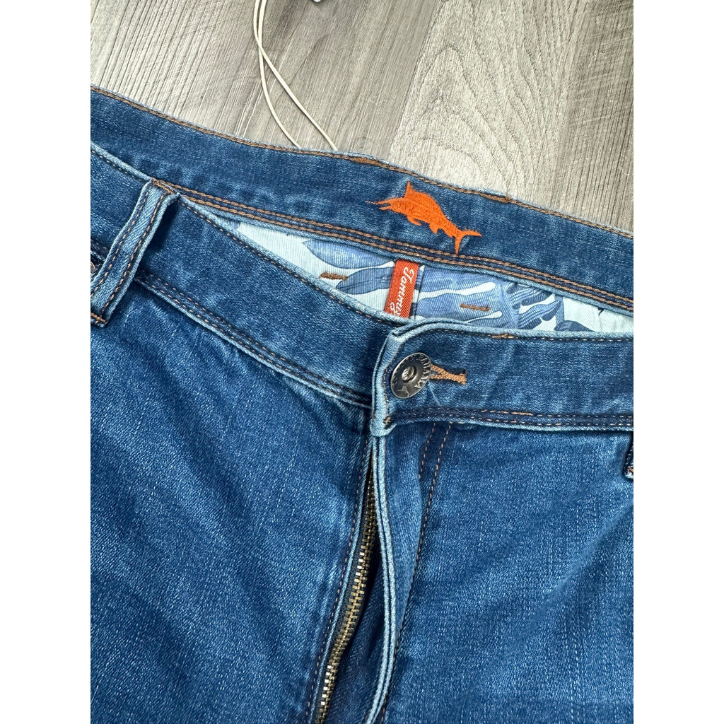 Tommy Bahama Boracay Classic Straight Leg Jean in Medium Indigo Wash — Size 42x30